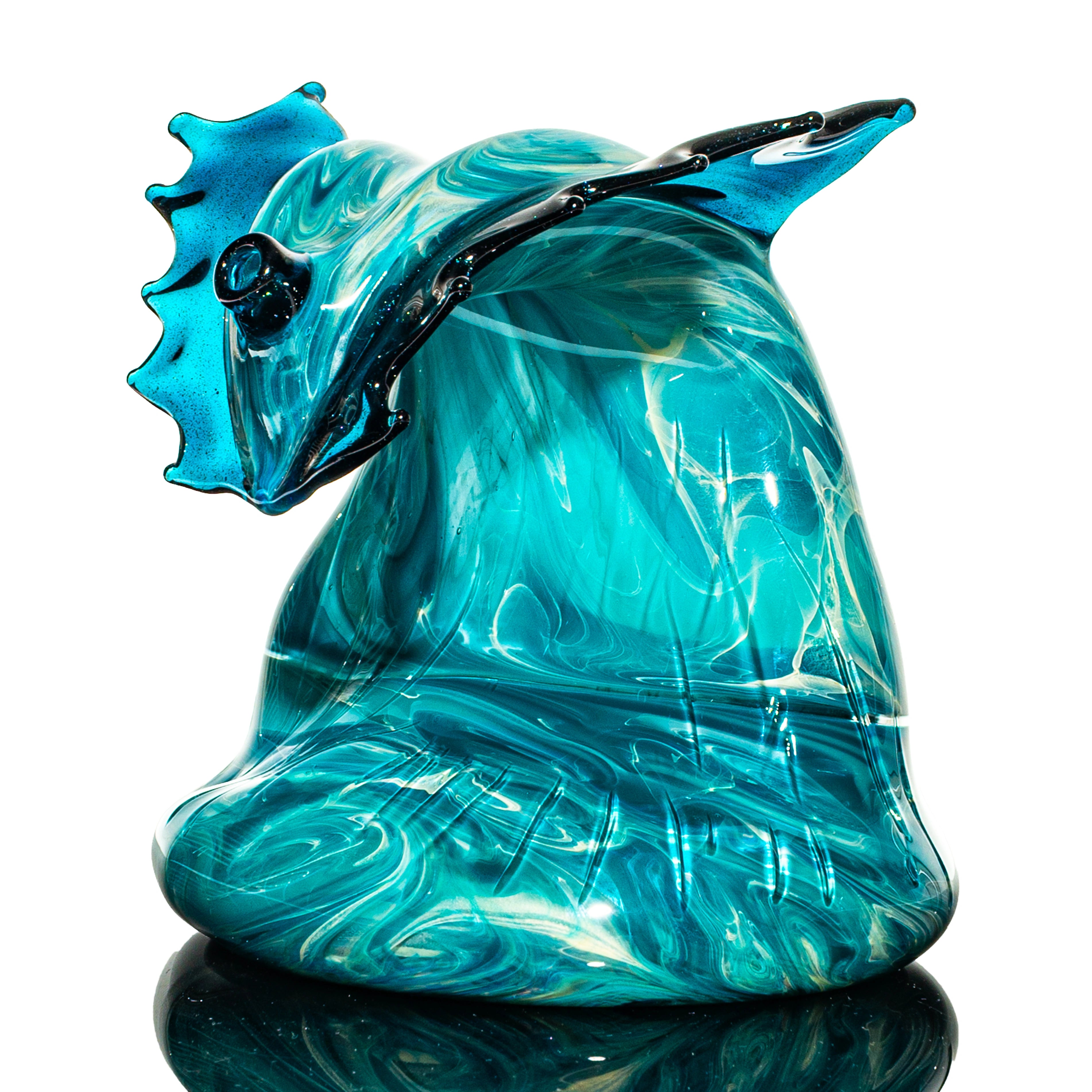 C Glass x Black Sand Glass - Aqua Azul Wave