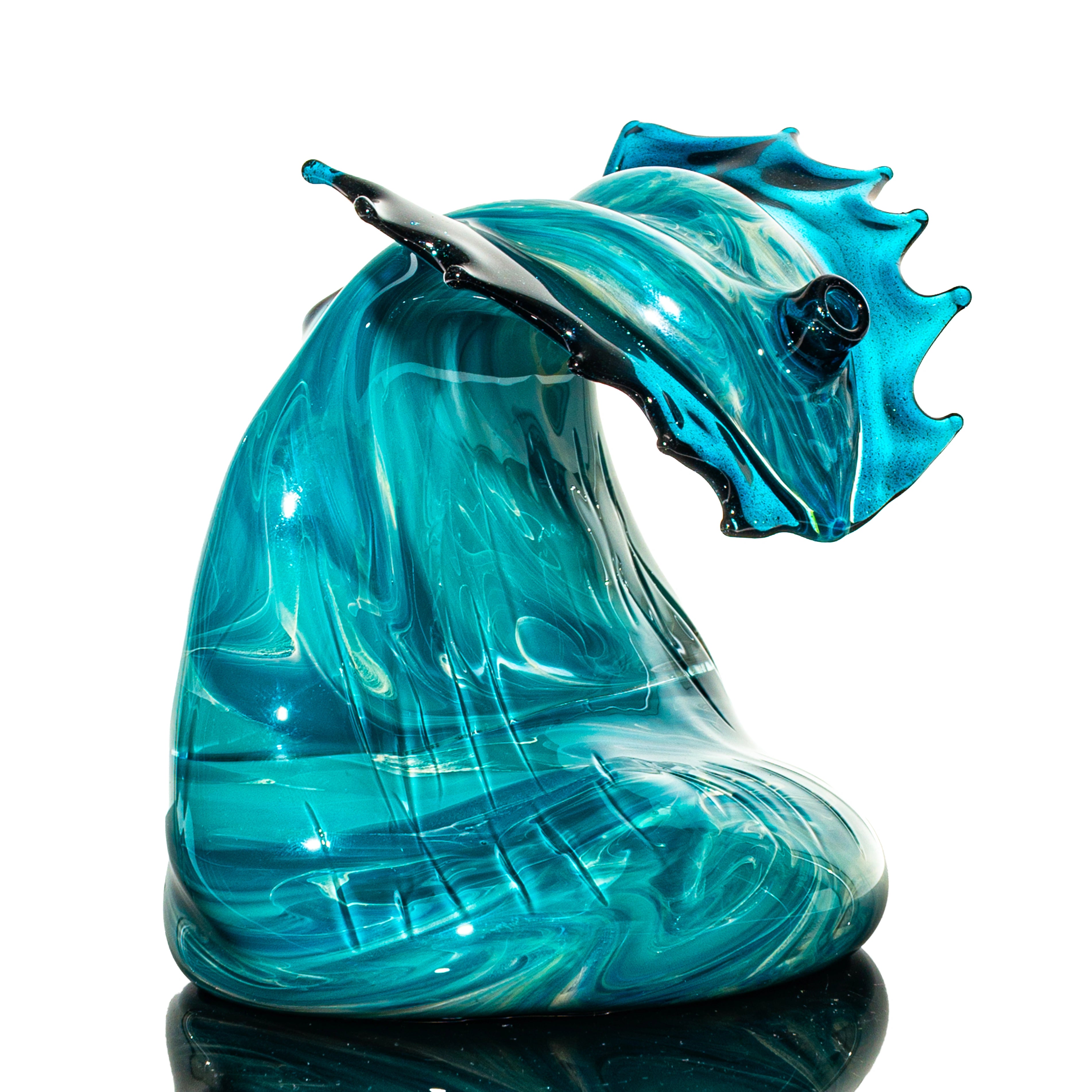 C Glass x Black Sand Glass - Aqua Azul Wave