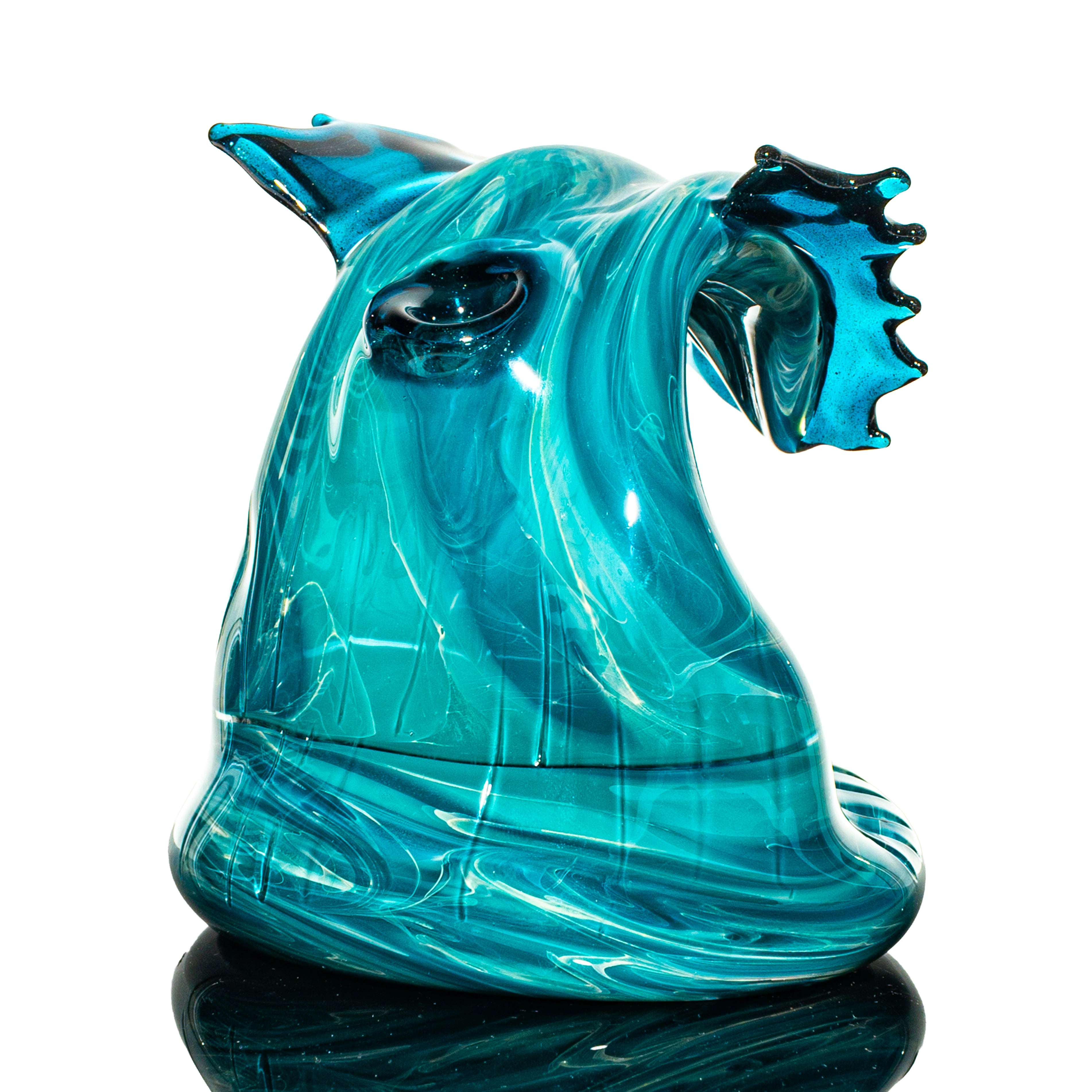 C Glass x Black Sand Glass - Aqua Azul Wave