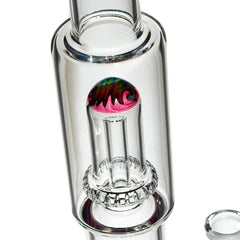 Toro Glass - Cherry & Lilac w/ Rainbow Reversal Circ to Circ Full Size Flower Tube