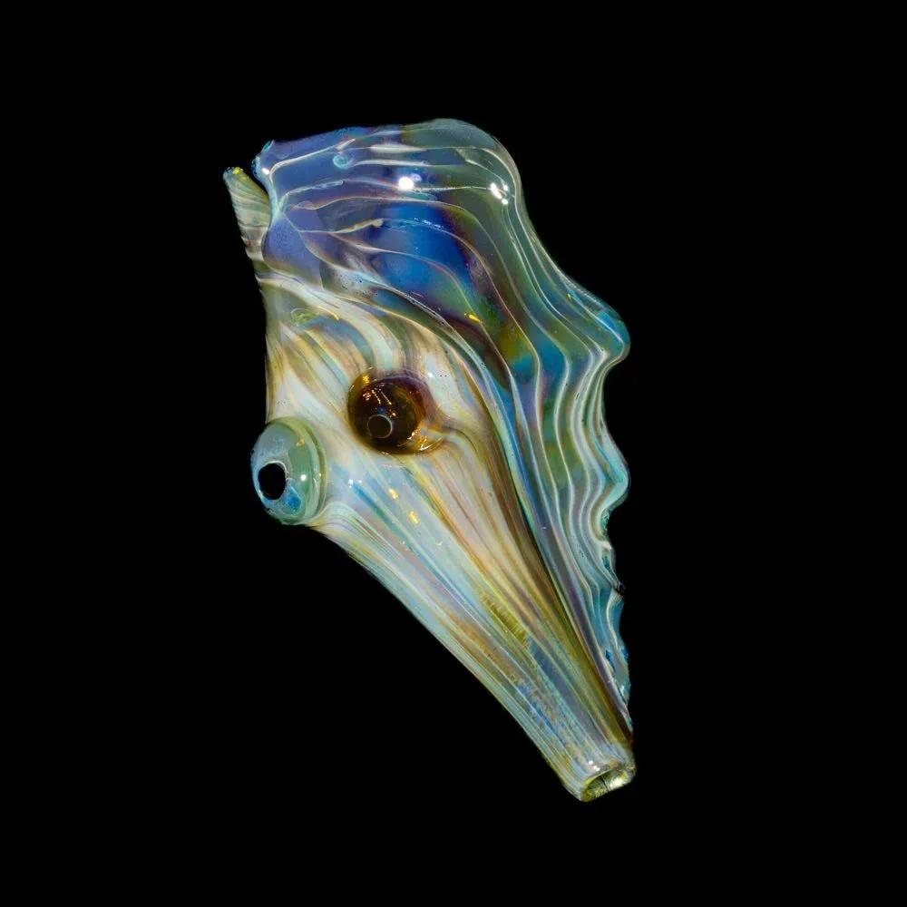 Christina Cody - Seashell Pipe Green Amber Purple