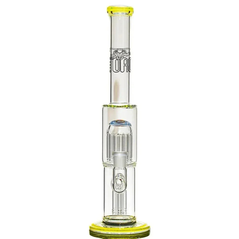 Toro Glass - Citron & Ghost w/ Rainbow Clouds Reversal 7/13 Flower Tube