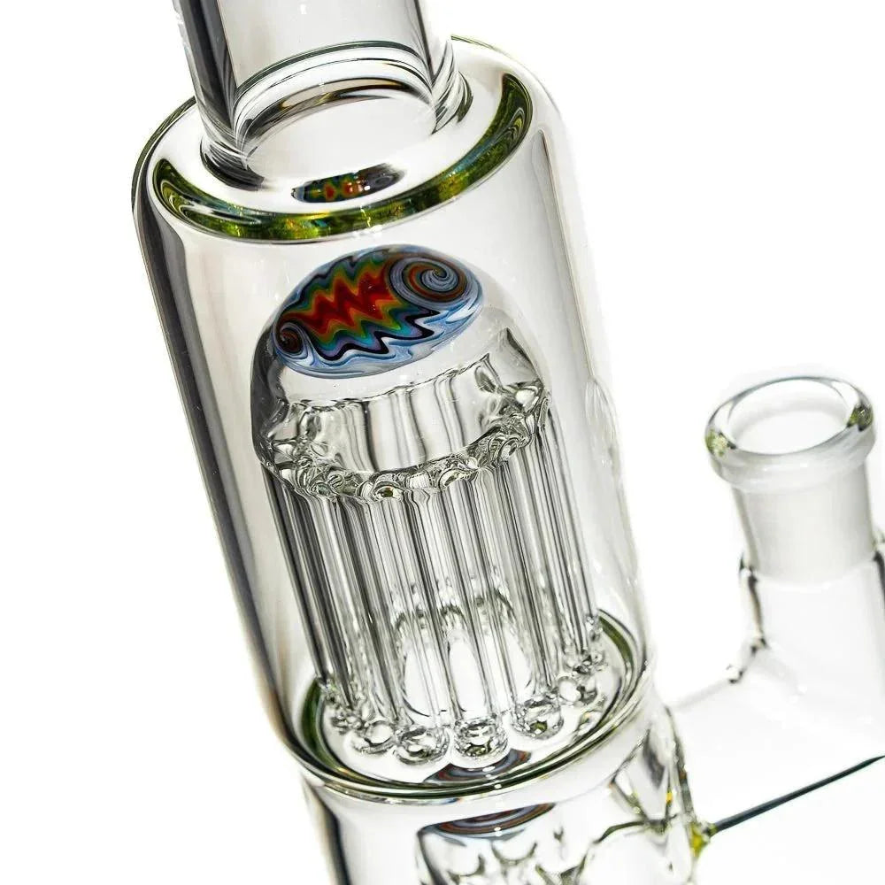 Toro Glass - Citron & Ghost w/ Rainbow Clouds Reversal 7/13 Flower Tube