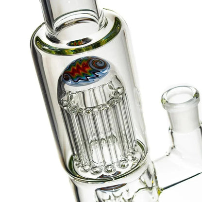 Toro Glass - Citron & Ghost w/ Rainbow Clouds Reversal 7/13 Flower Tube