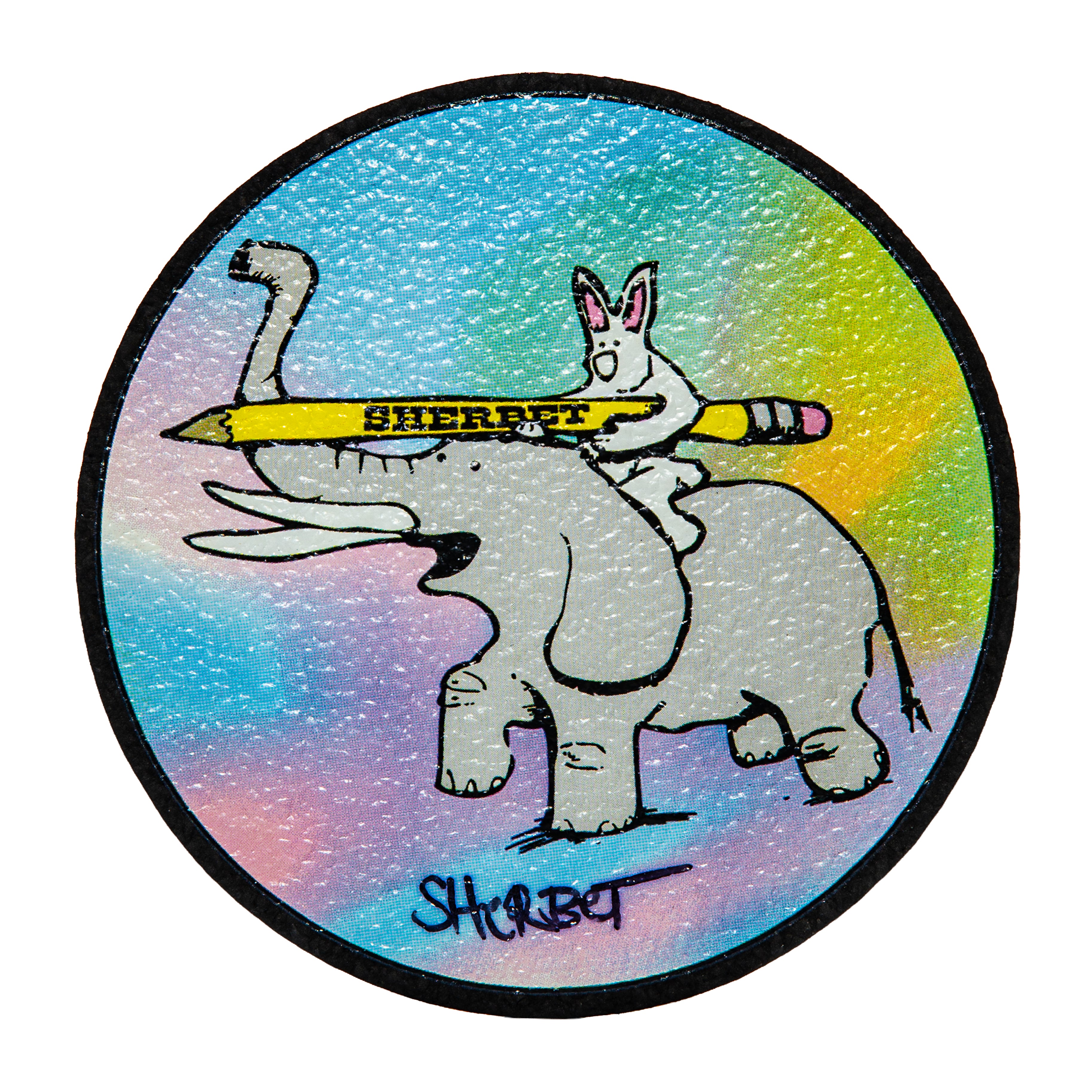 Sherbet - Elephant & Bunny 8" Circle Moodmat