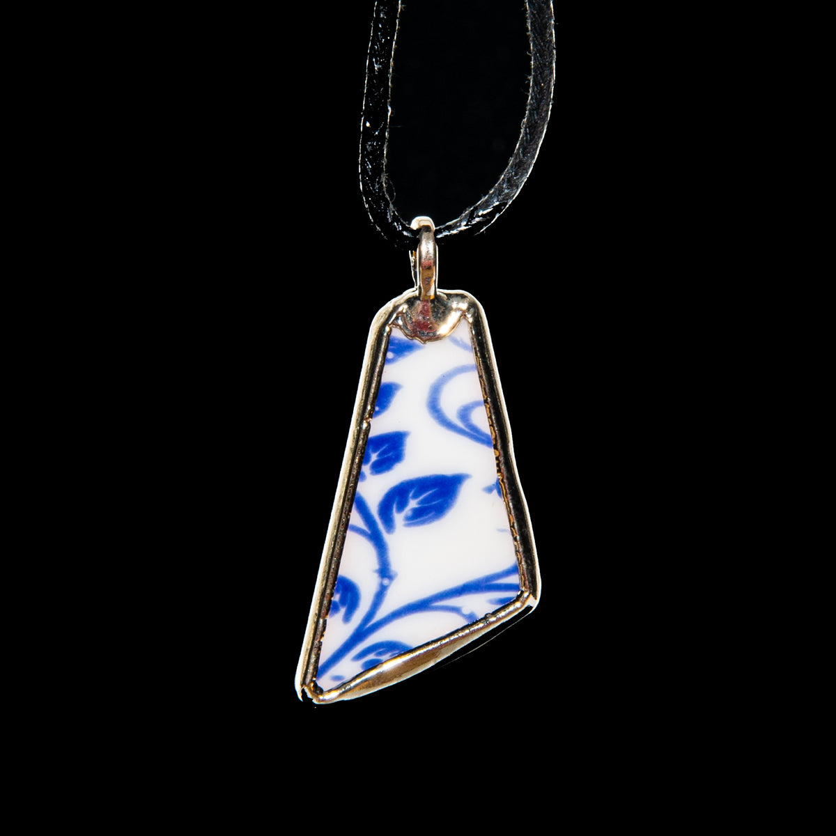 Kurt B - Copper Nickel Plated Chinoiserie Shard Pendant 7