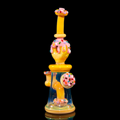 KGB Glass - Strawberry Dip & Rainbow Sprinkles Donut Rig