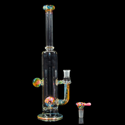 KGB Glass x Sarah Marblesbee - Fumed Out Strawberry & Rainbow Sprinkles Donut Tube