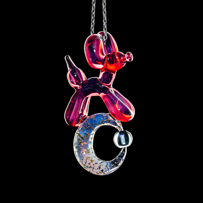 Mars Glassworks x Blitzkreiga - Balloon Dog & Opal Moon Pendant