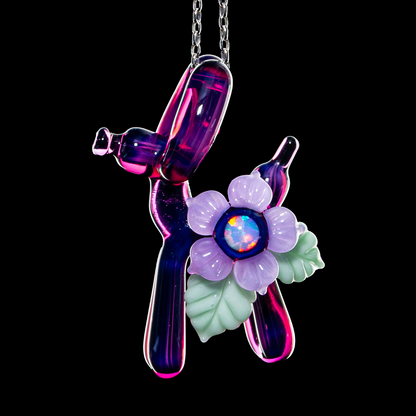 Mars Glassworks x Blitzkreiga - Balloon Dog Flower Pendant