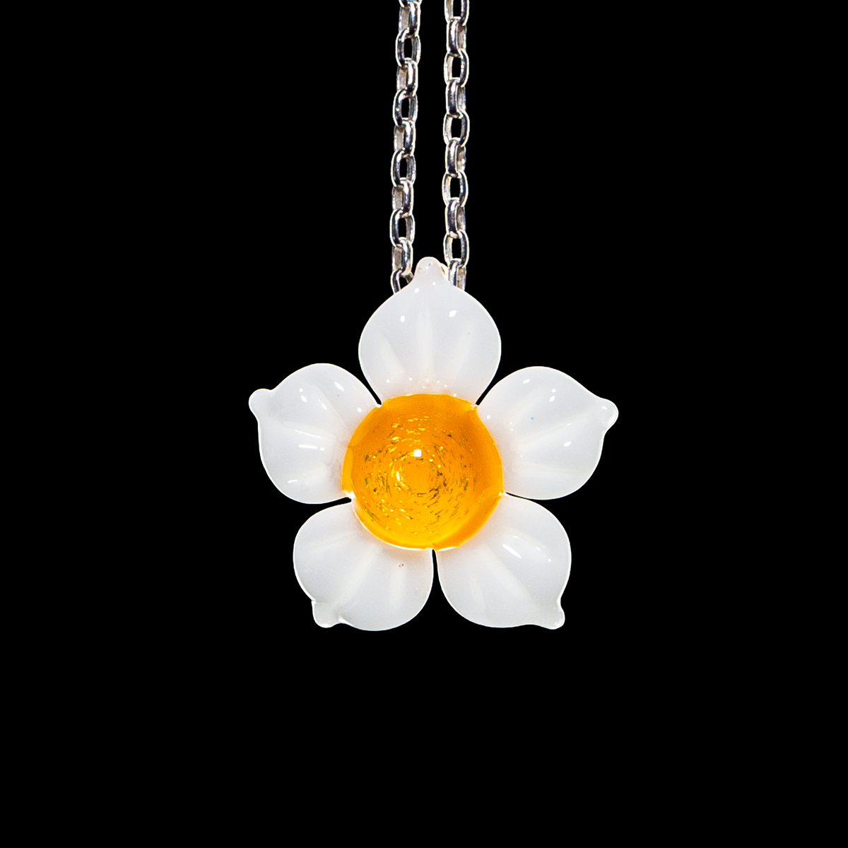 Mars Glassworks - Dichro Flower Pendant