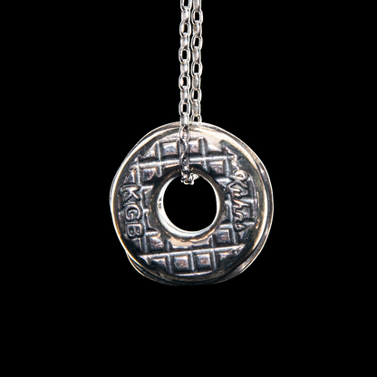 Kuhns x KGB Glass - Solid Silver Donut Pendant