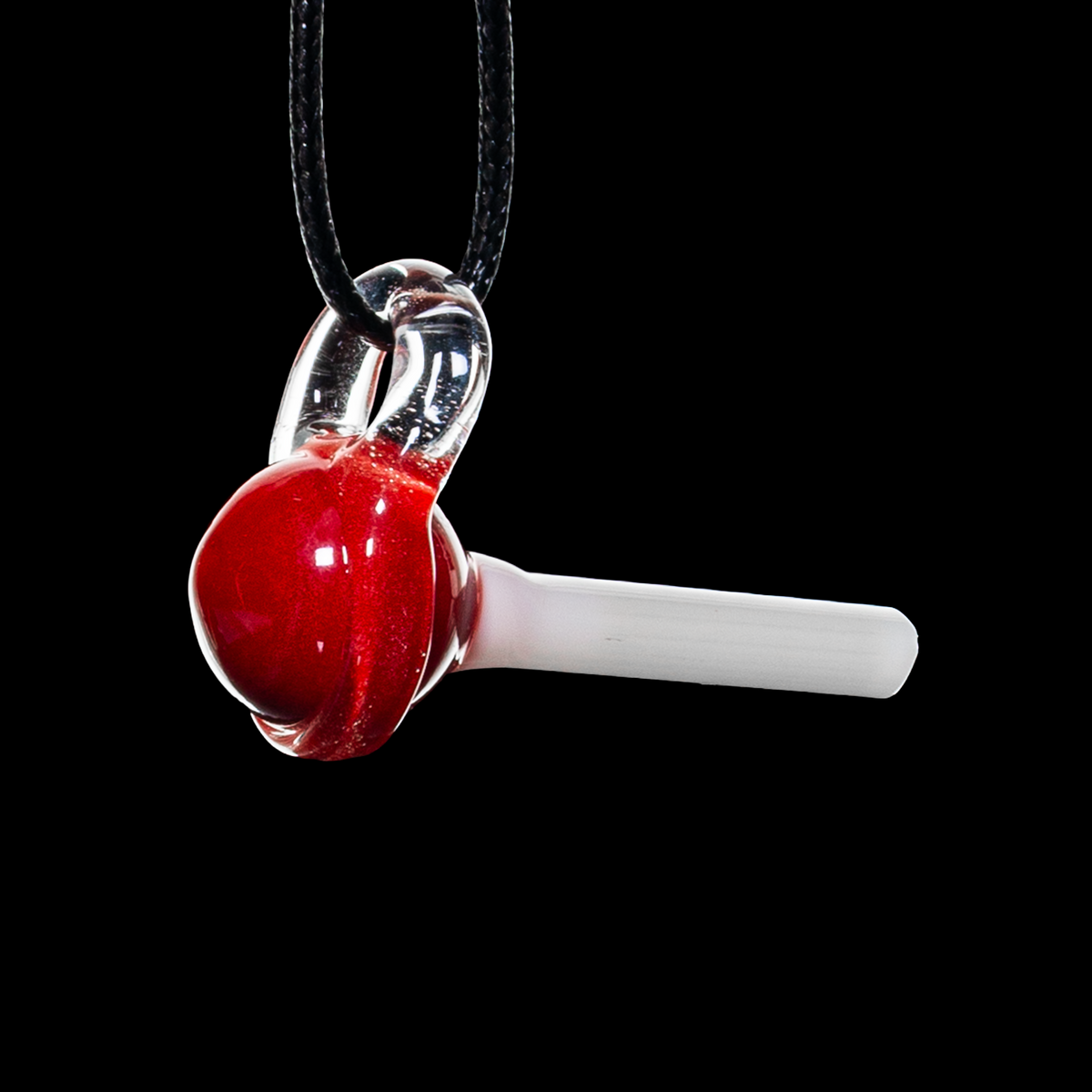 Emperial Glass - Strawberry Lollipop Pendant