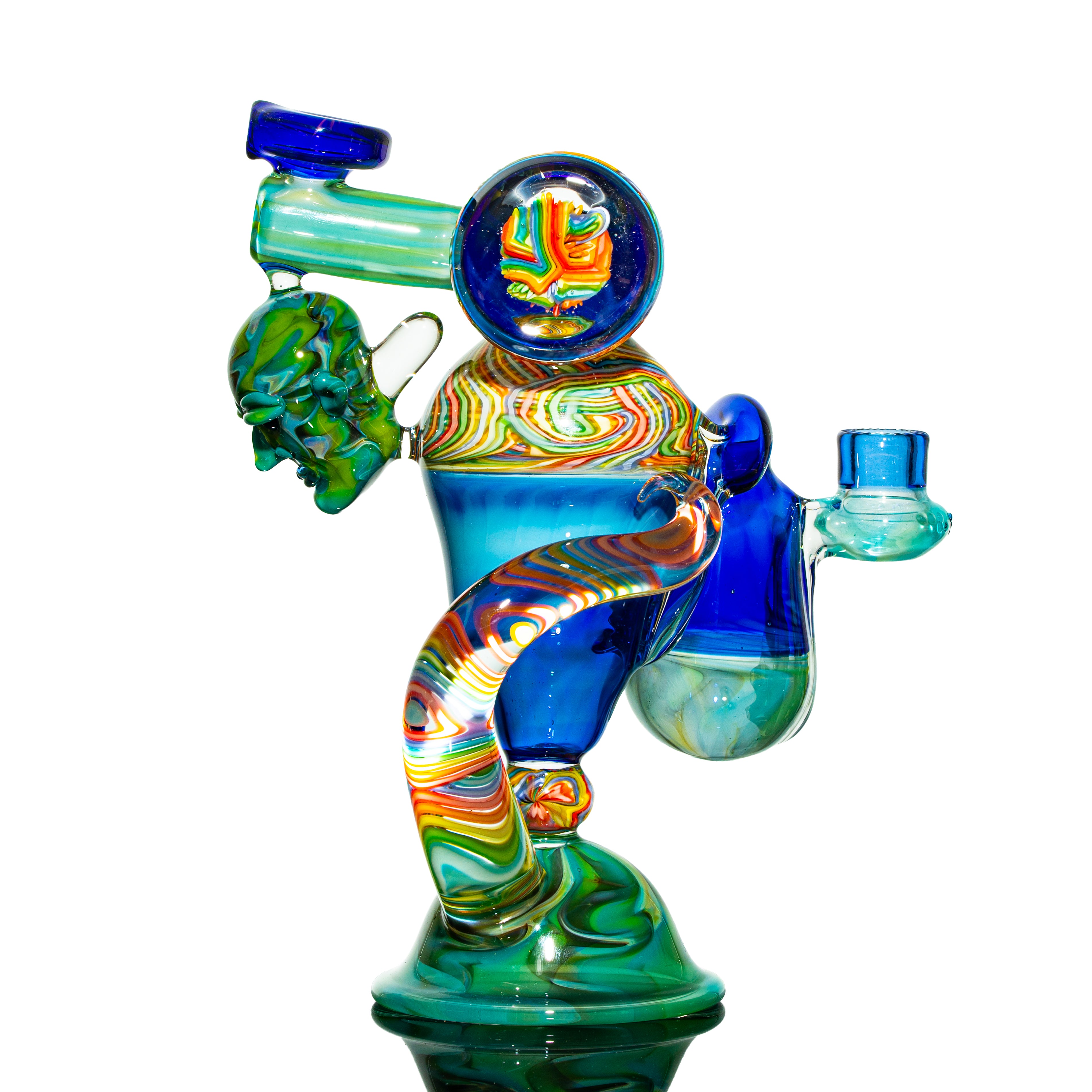 Charisma Glass - Colbalt Horned Rig & Quartz Stand