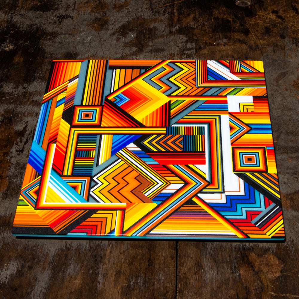 Ian Chadwick - Krynski Abstraction Kiln Formed Soft Glass Wall Panel