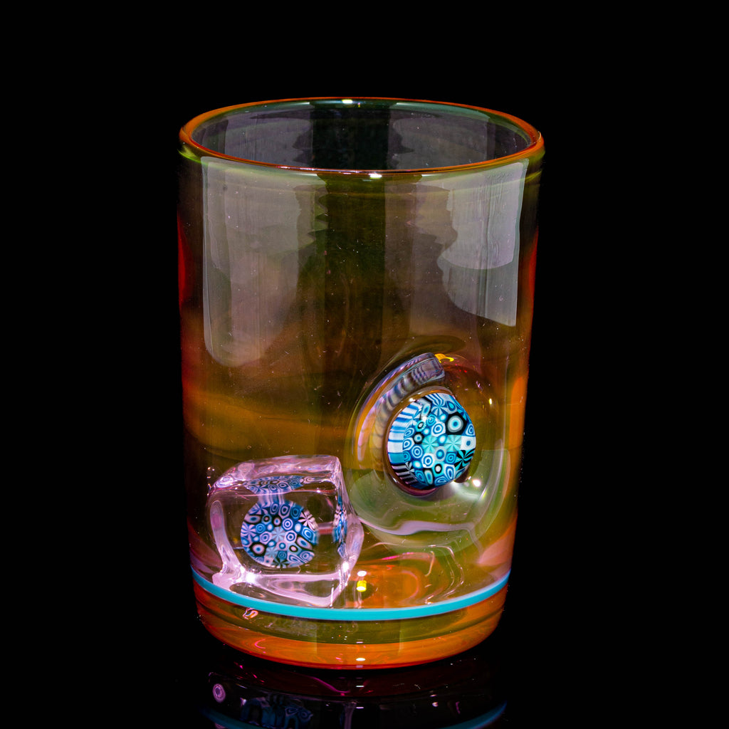 Drinking Vessels: Hollinger Glass - Gold Ruby Rocks Glass