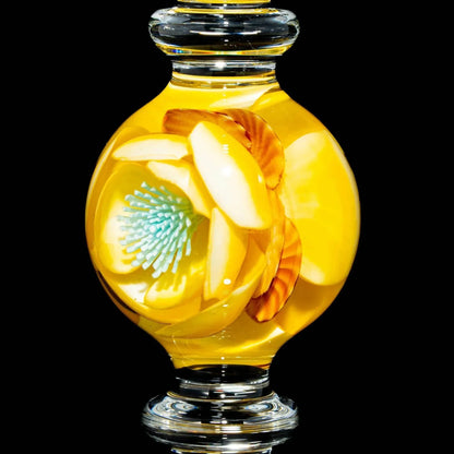 Drinking Vessels: Delong Glass x Lathey Jade - Large Yellow Blossom Wine Glass