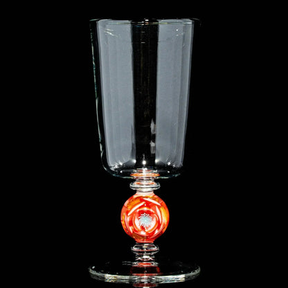 Drinking Vessels: Delong Glass x Lathey Jade - Large Coral Blossom Wine Glass