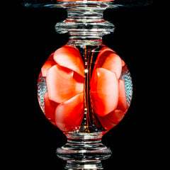 Vasos para beber: Delong Glass x Lathey Jade - Copa de vino grande con flores de coral