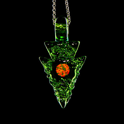 Elks That Run - Crippy Opal Arrowhead Pendant