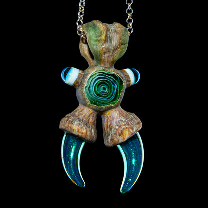 Alex Ubtuba x Green T Glass - Blue Warlock Pendant