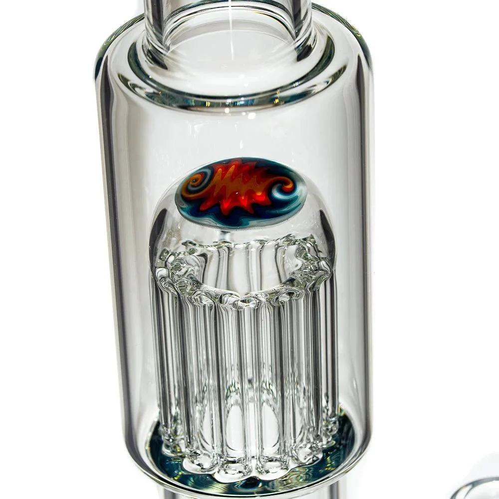 Toro Glass - Empire w/ Fire & Ice Reversal 7/13 Full Size Flower Tube