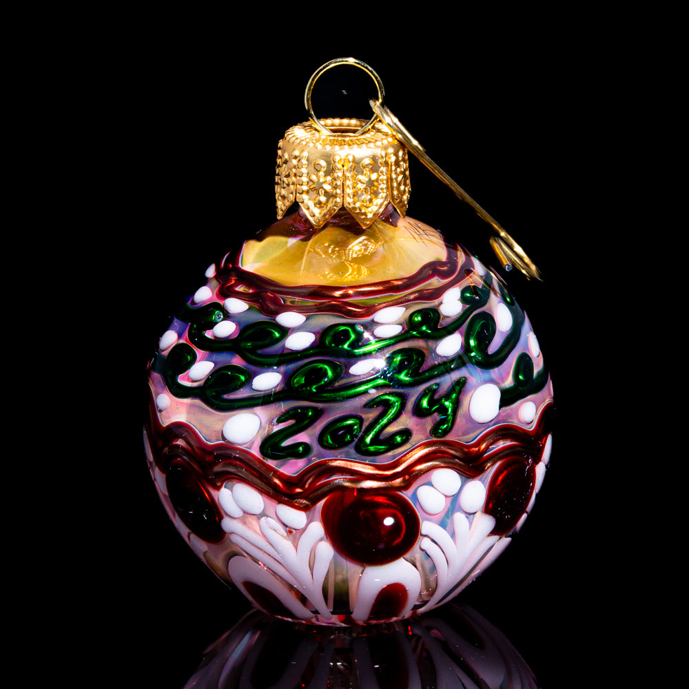 Firekist Glass - Cranberry Bliss Ornament Pipe