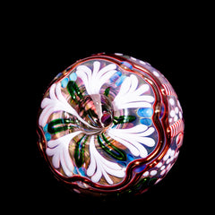 Firekist Glass - Red & Green Candy Cane Snowglobe Ornament Pipe