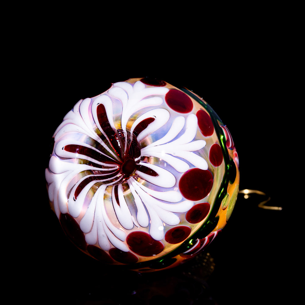 Firekist Glass - Sunrise Candy Cane Snowglobe Ornament Pipe