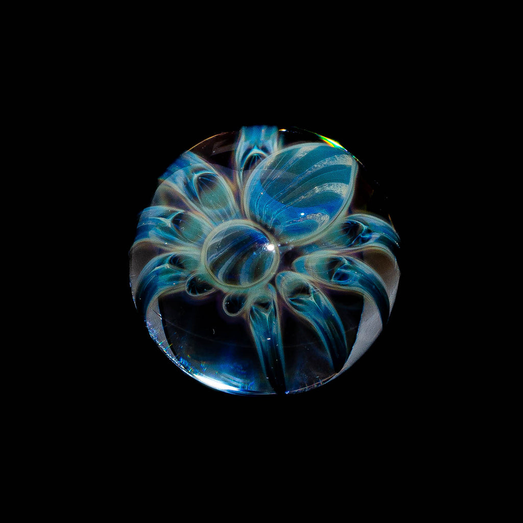 Florin Glass - Fuzzy Blue Spider Micro Mib