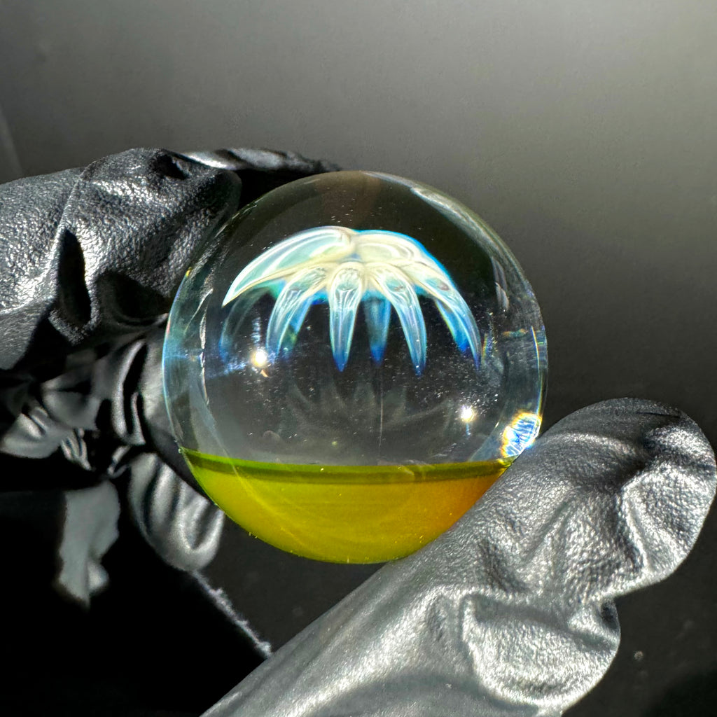 Florin Glass - UV Blue Spider Marble