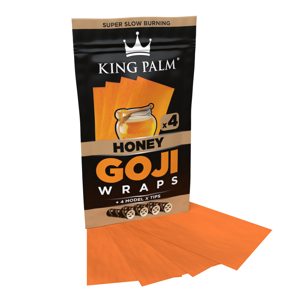 King Palm - Envolturas de miel y goji, paquete de 4 