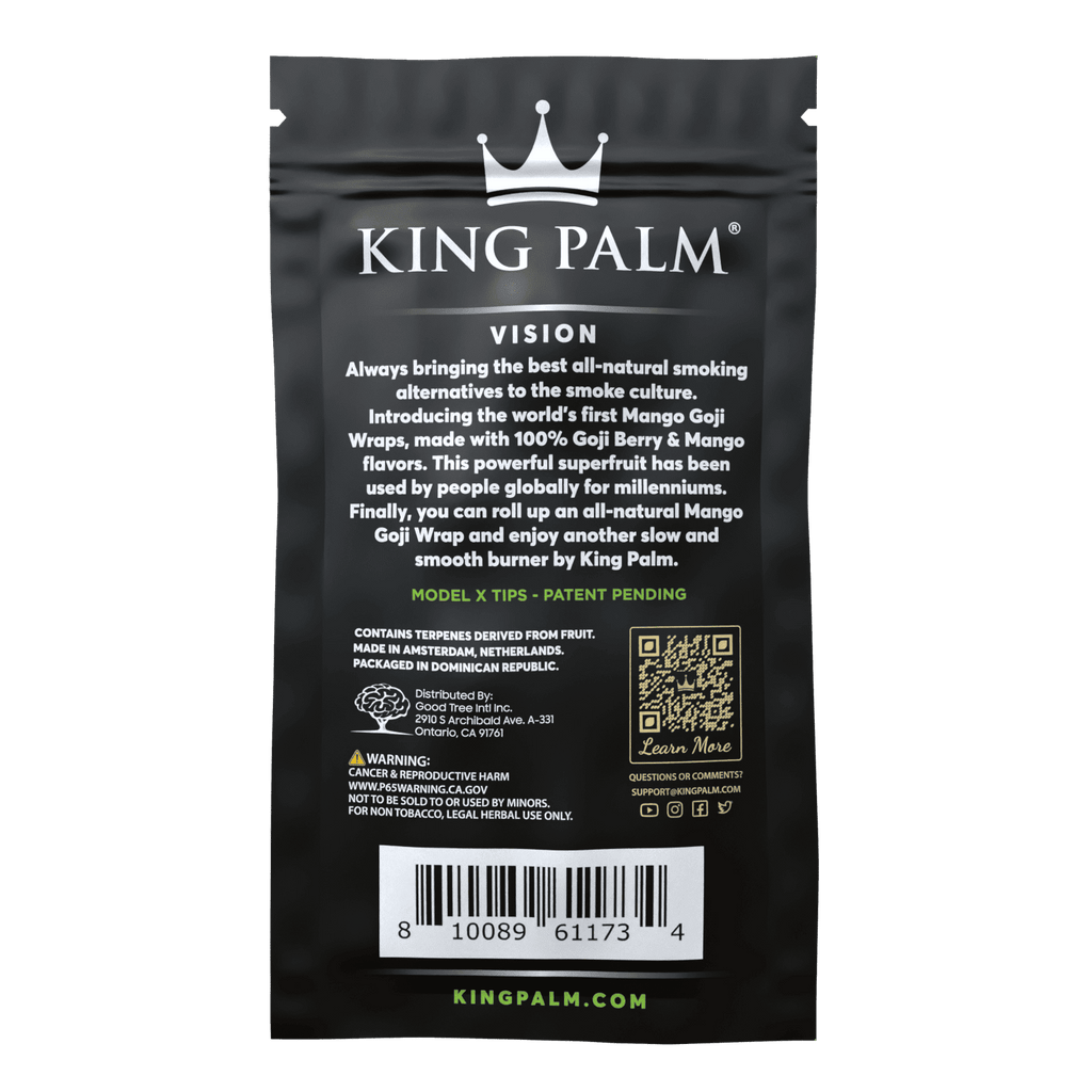 King Palm - Envolturas de mango y goji, paquete de 4 