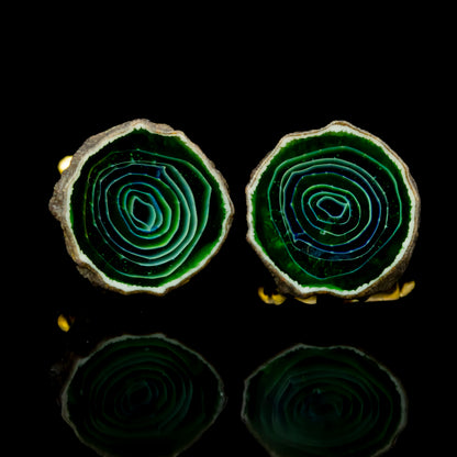 Green T - Green Agate Cufflinks