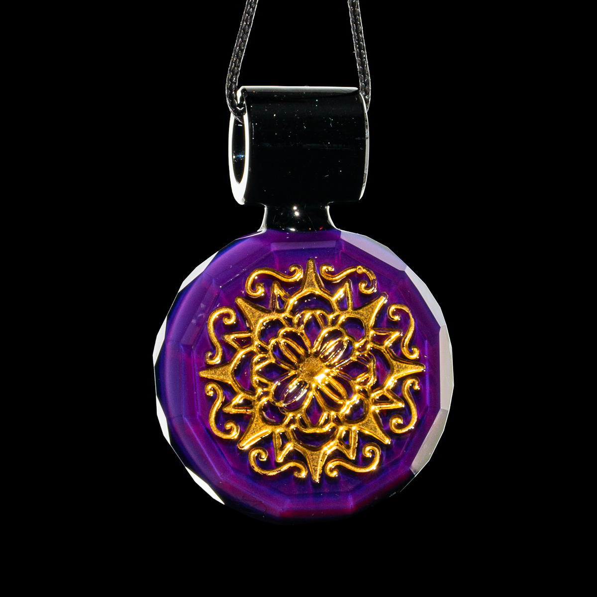 Green T Glass - Lotus Medallion