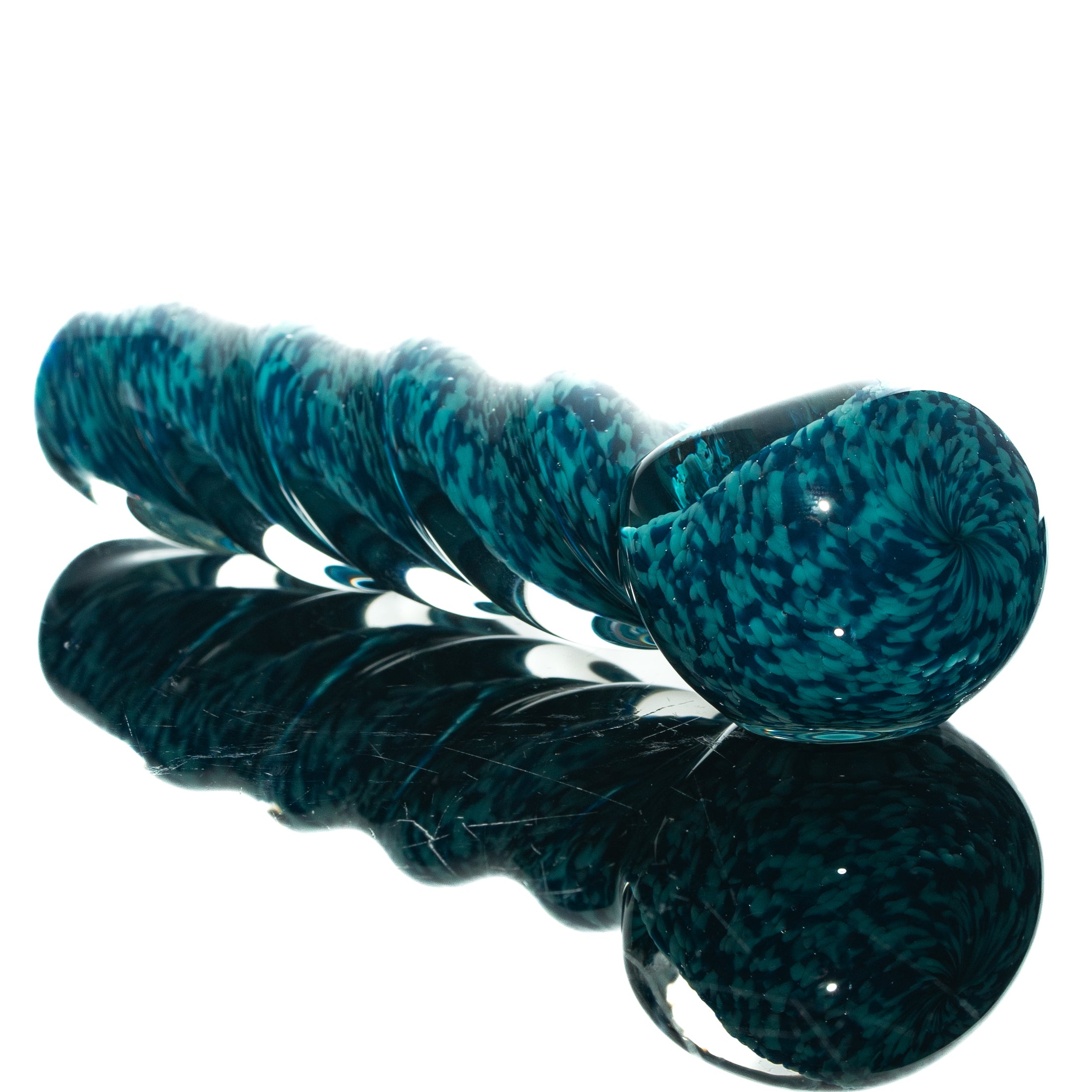 Humboldt Studios - Aqua Azul & Peacock Frit Twist Spoon