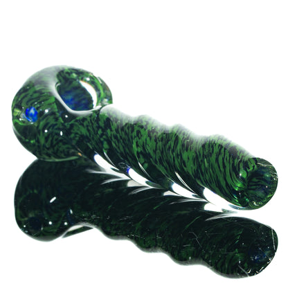 Humboldt Studios - Green & Black Frit Twist Spoon