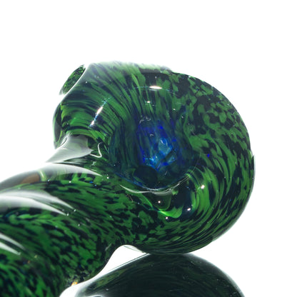 Humboldt Studios - Green & Black Frit Twist Spoon