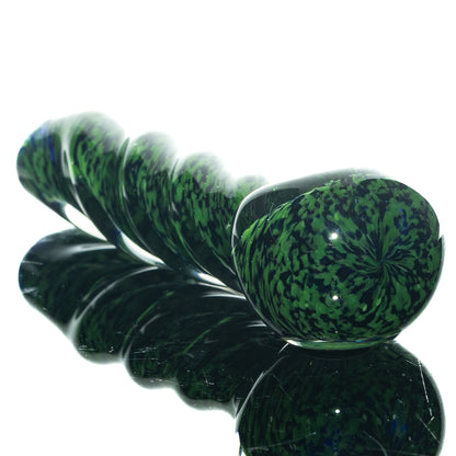 Humboldt Studios - Green & Black Frit Twist Spoon