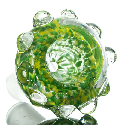 Humboldt Studios - Green & Yellow 14mm Frit Slide