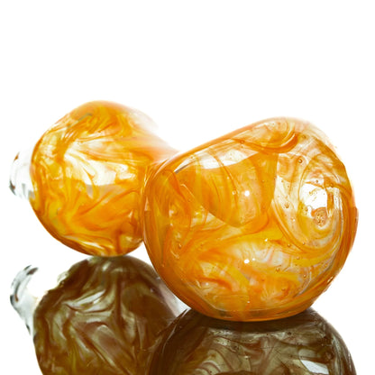 Humboldt Studios - Orange, Yellow Wrap & Rake Hour Glass Spoon