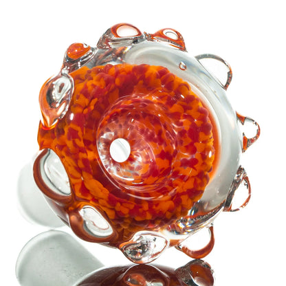 Humboldt Studios - Red & Orange 14mm Frit Slide