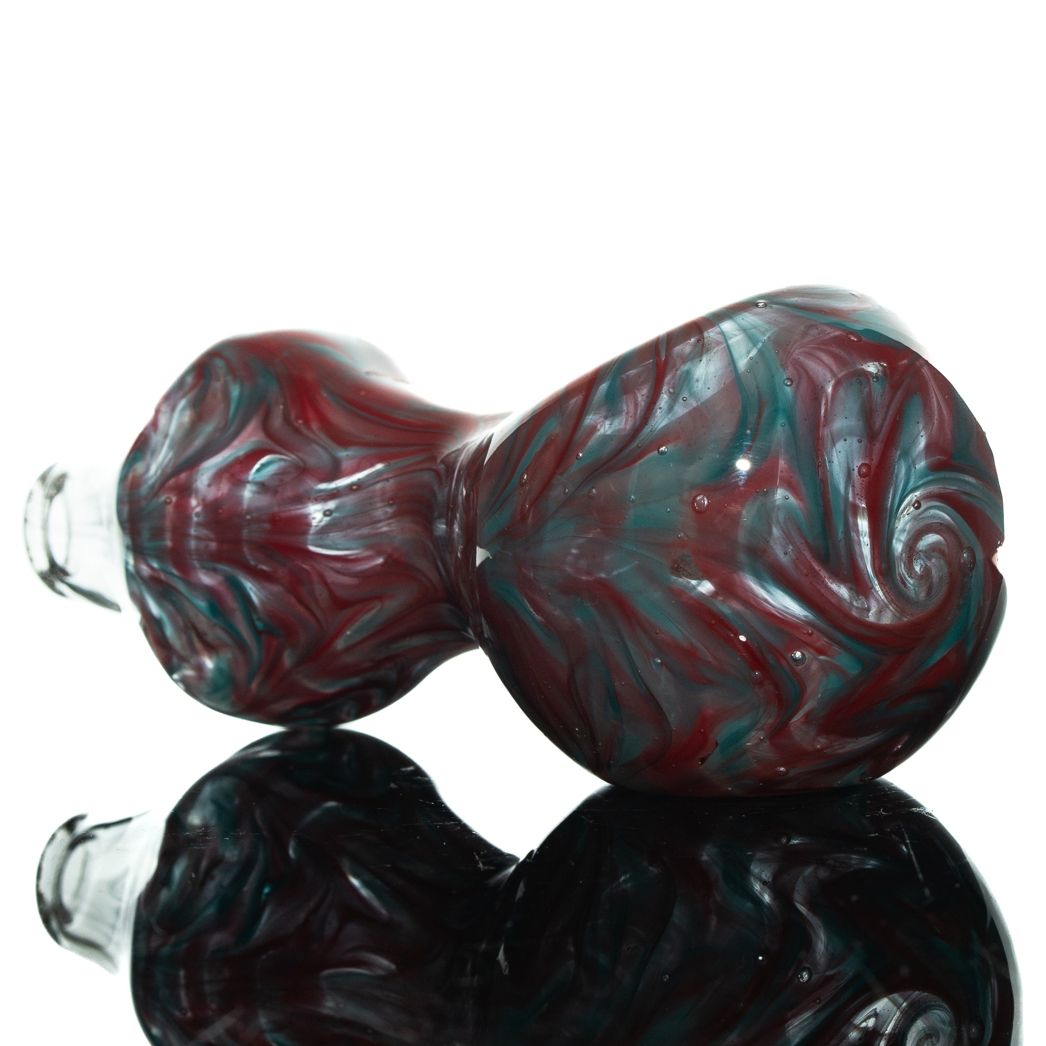 Humboldt Studios - Red, Teal Wrap & Rake Hour Glass Spoon