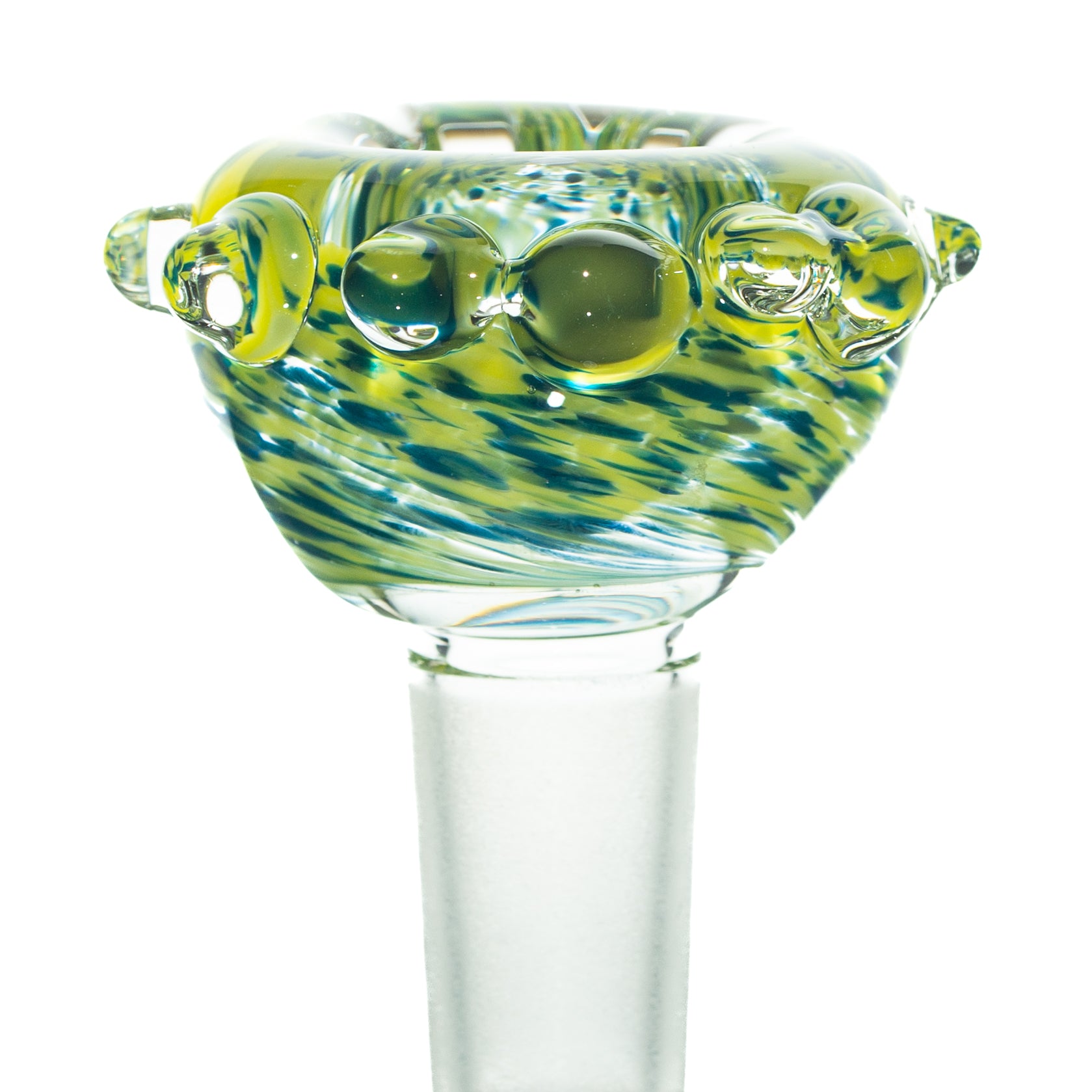 Humboldt Studios -Yellow & Blue 14mm Frit Slide