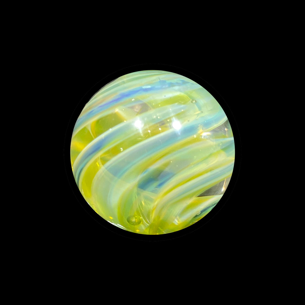 Top Hat Glass - Blue Spiral Marble