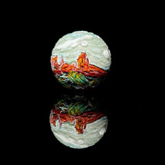 Ponder The Orb: Hallie Cat - Castle Valley, Moab Carved Paint Marble