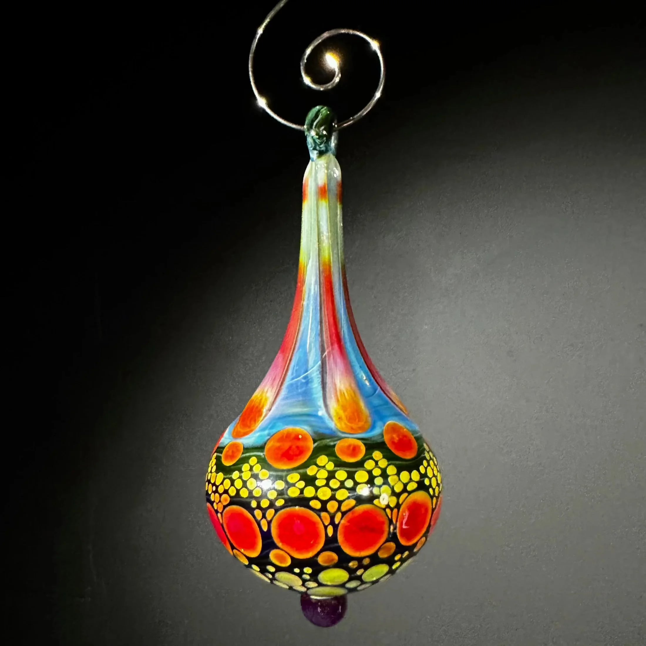 Holiday Ornament Collection: Suellen Fowler - Blood Moon Hobnail Ornament