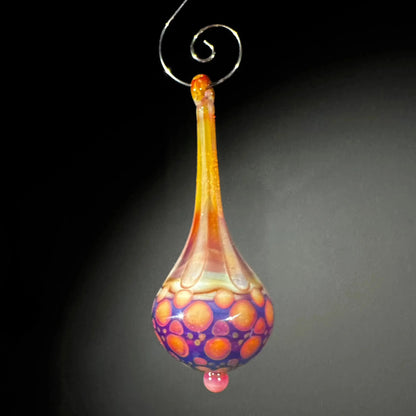 Holiday Ornament Collection: Suellen Fowler - Amber Purple Hobnail Ornament