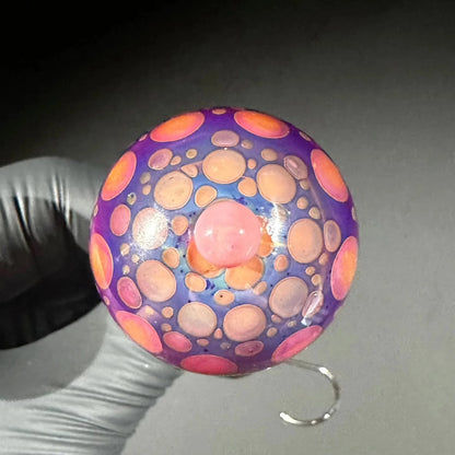 Holiday Ornament Collection: Suellen Fowler - Amber Purple Hobnail Ornament