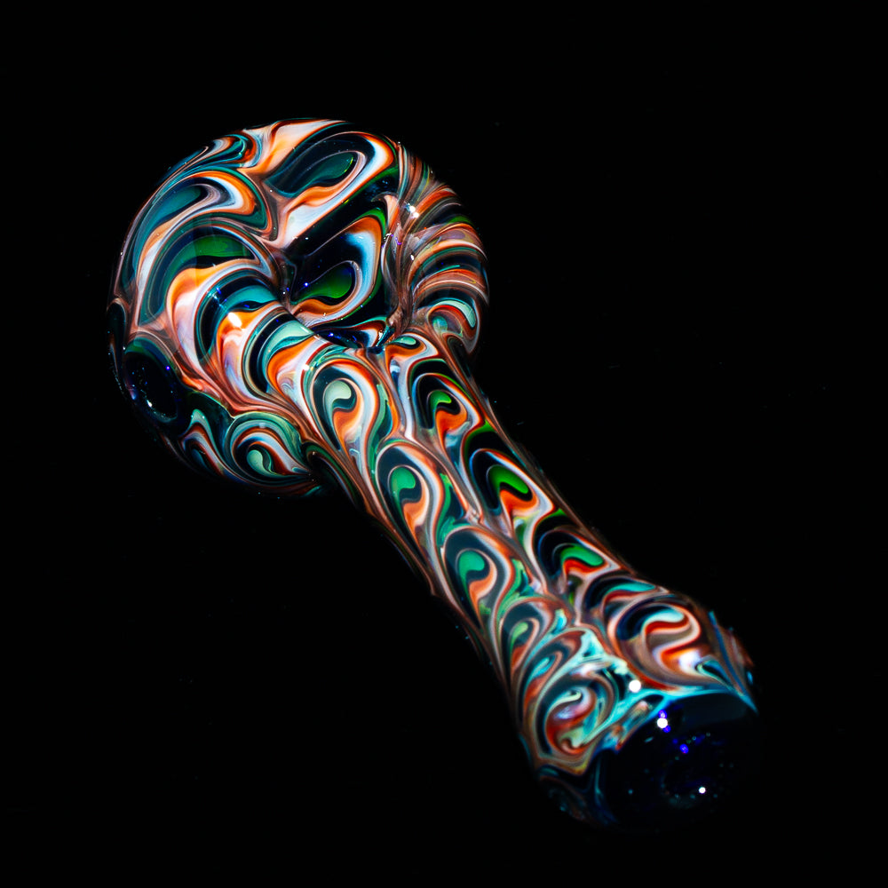 Izlow Glass - Cobalt Peacock Spoon